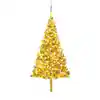 Image de Arbre De Noël Artificiel Pré-éclairé Et Boules Doré 240 Cm Pet Vidaxl