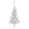 Image de Arbre De Noël Artificiel Pré-éclairé/boules Argenté 120 Cm Pet Vidaxl