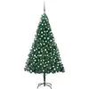 Image de Arbre De Noël Artificiel Pré-éclairé Et Boules Vert 240 Cm Vidaxl
