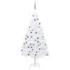 Image de Arbre De Noël Artificiel Pré-éclairé Et Boules Blanc 120 Cm Pvc Vidaxl