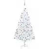 Image de Arbre De Noël Artificiel Pré-éclairé Et Boules Blanc 240 Cm Vidaxl