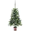 Image de Arbre De Noël Artificiel Pré-éclairé Et Boules 90 Cm Vert Vidaxl