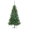 Image de Arbre De Noël Artificiel Pré-éclairé Et Boules 150 Cm Vert Vidaxl