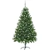 Image de Arbre De Noël Artificiel Pré-éclairé Et Boules 210 Cm Vert Vidaxl