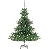 Image de Sapin De Noël Artificiel Nordmann Avec Led Et Boules Vert 210cm Vidaxl