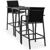 Image de Ensemble De Bar De Jardin 3 Pcs Noir Vidaxl