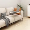 Image de vidaXL Table dappoint Blanc 55x35x66 cm Bois dingénierie