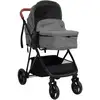 Image de Vidaxl poussette pour bébé 3-en-1 gris clair et noir acier
