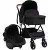 Image de Poussette Pour Bébé 3-en-1 Anthracite Et Noir Acier Vidaxl