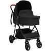 Image de Vidaxl poussette pour bébé 3-en-1 anthracite et noir acier