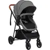 Image de Poussette Pour Bébé 2-en-1 Gris Clair Et Noir Acier Vidaxl
