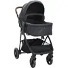 Image de Poussette Pour Bébé 2-en-1 Anthracite Et Noir Acier Vidaxl