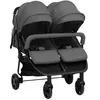 Image de vidaXL Poussette à Deux Places Landau Pliable de Vayage Poussette de Voyage Tout-petit Extérieur Protection contre Rayons UV 10360