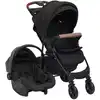 Image de Poussette Pour Bébé 3-en-1 Anthracite Acier Vidaxl