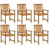 Image de Chaises De Jardin Lot De 6 Bois D'acacia Massif Vidaxl