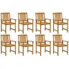 Image de Chaises De Jardin Lot De 8 Bois D'acacia Solide Vidaxl