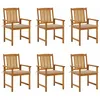 Image de vidaXL Chaises de jardin avec coussins lot de 6 Bois dacacia massif 3078154