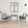 Image de Chaises À Manger D'extérieur Et Coussins Lot De 4 Acacia Massif Vidaxl