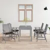 Image de Chaises À Manger D'extérieur Et Coussins Lot De 4 Acacia Massif Vidaxl