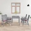 Image de Chaises À Manger D'extérieur Et Coussins Lot De 4 Acacia Massif Vidaxl