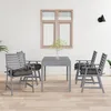 Image de Chaises À Manger D'extérieur Et Coussins Lot De 4 Acacia Massif Vidaxl