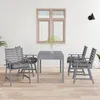 Image de Chaises À Manger D'extérieur Et Coussins Lot De 4 Acacia Massif Vidaxl