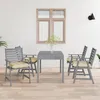 Image de Chaises À Manger D'extérieur Et Coussins Lot De 4 Acacia Massif Vidaxl