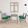Image de Chaises À Manger D'extérieur Et Coussins Lot De 4 Acacia Massif Vidaxl