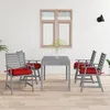 Image de Chaises À Manger D'extérieur Et Coussins Lot De 4 Acacia Massif Vidaxl
