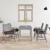Image de Chaises À Manger D'extérieur Et Coussins Lot De 4 Acacia Massif Vidaxl