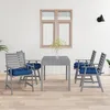 Image de Chaises À Manger D'extérieur Et Coussins Lot De 4 Acacia Massif Vidaxl