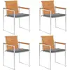 Image de Chaises De Jardin Lot De 4 Avec Coussins Bois D'acacia Massif Vidaxl