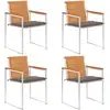 Image de Chaises De Jardin Lot De 4 Avec Coussins Bois D'acacia Massif Vidaxl