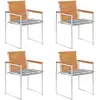 Image de Chaises De Jardin Lot De 4 Avec Coussins Bois D'acacia Massif Vidaxl
