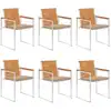 Image de Chaises De Jardin Lot De 6 Avec Coussins Bois D'acacia Solide Vidaxl