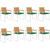 Image de Chaises De Jardin Lot De 8 Avec Coussins Bois D'acacia Solide Vidaxl