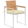 Image de Vidaxl chaises de jardin lot de 4 avec coussins bois de teck massif