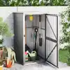 Image de Abri À Outils De Jardin Gris 88x89x161 Cm Acier Galvanisé Vidaxl