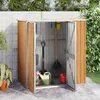 Image de vidaXL Abri à outils de jardin marron 161x89x161 cm acier galvanisé 316212