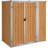 Image de Vidaxl abri à outils de jardin marron 161x89x161 cm acier galvanisé