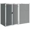 Image de Vidaxl abri à outils de jardin gris 225x89x161 cm acier galvanisé