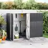 Image de Abri À Outils De Jardin Anthracite 225x89x161cm Acier Galvanisé Vidaxl