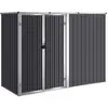 Image de Vidaxl abri à outils de jardin anthracite 225x89x161cm acier galvanisé