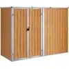 Image de Abri À Outils De Jardin Marron 225x89x161 Cm Acier Galvanisé Vidaxl