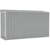 Image de Abri De Jardin Mural Gris 118x288x178 Cm Acier Galvanisé Vidaxl