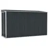 Image de Vidaxl abri de jardin mural anthracite 118x288x178 cm acier