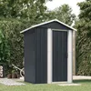 Image de vidaXL Abri de jardin Anthracite 126x975x177 cm Acier galvanisé rangement de jardin pour les outils rangement pour outils 316235
