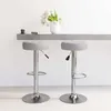 Image de Tabourets De Bar Lot De 2 Gris Tissu Vidaxl