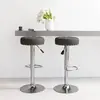 Image de Tabourets De Bar Lot De 2 Noir Tissu Vidaxl
