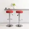 Image de Tabourets De Bar Lot De 2 Rouge Bordeaux Tissu Vidaxl